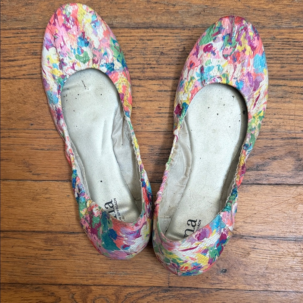 Used ANA Floral Multicolor Women's Ballet Flats